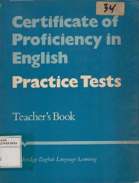 Certificate of Proficiency in English : Practice Tests (Teacher's Book)