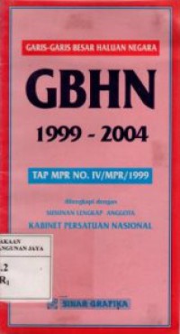 Garis-Garis Besar Haluan Negara (GBHN) 1999-2004