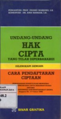 Undang-Undang Hak Cipta Yang Telah Diperbaharui Dilengkapi Dengan Cara Pendaftaran Ciptaan