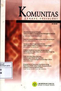 Image of Komunitas Jurnal Sosiologi Vol. 5, Nomor 1, Juni 2011
