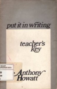 Put It in Writing (Teacher's Key)